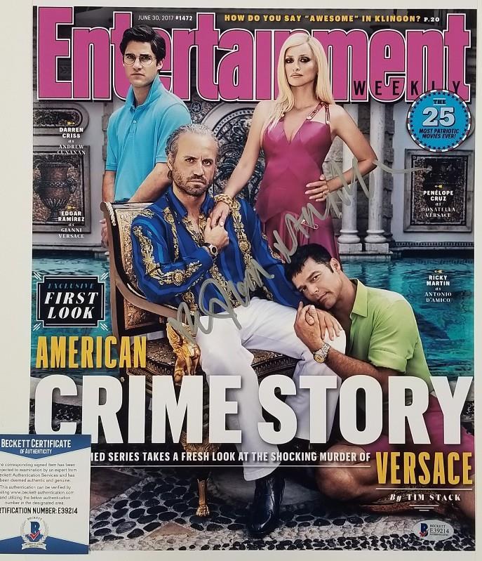Actor EDGAR RAMIREZ Signed AMERICAN CRIME STORY 11x14 Photo (B)~ BAS Beckett COA