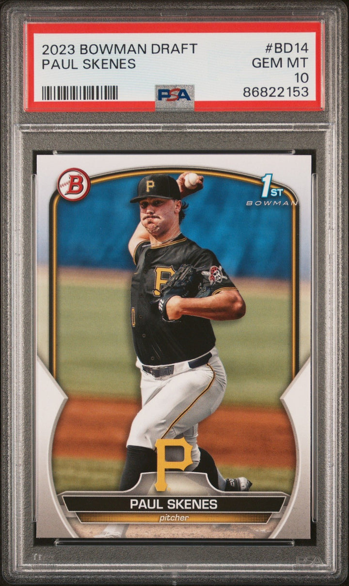 Graded 2023 Topps Bowman Draft Paul Skenes #BD14 Rookie RC Card PSA 10
