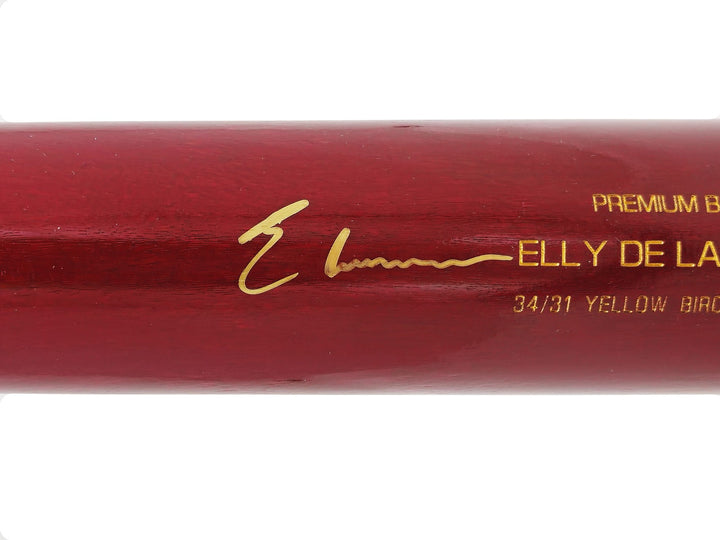 Elly De La Cruz Auto Signed Red B45 Player Model Baseball Bat Reds Beckett Wit