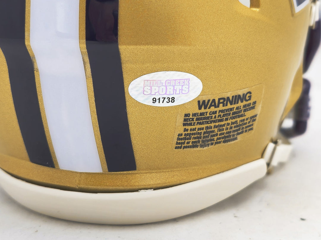 Dillon Johnson Auto Signed Washington Huskies Gold Speed Mini Helmet MCS Holo