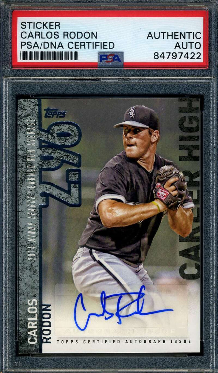 Carlos Rodon PSA DNA Signed 2015 Topps Career High Rookie Autographed