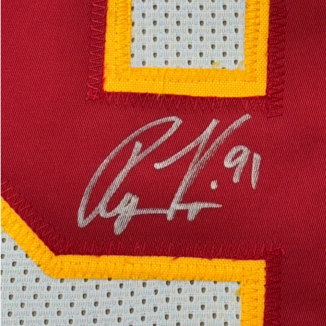 Framed Autographed/Signed Ryan Kerrigan 33x42 Washington White Jersey JSA COA