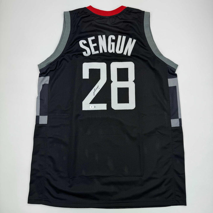 Autographed/Signed Alperen Sengun Houston Black Jersey Beckett COA