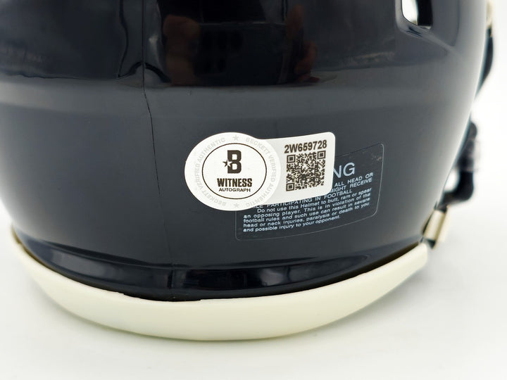 Darius Slay Jr. Signed Eagles 2022 Alternate Black Speed Mini Helmet Beckett Wit
