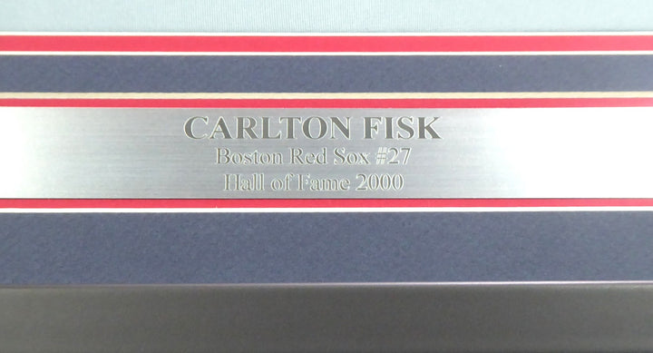 Boston Red Sox Carlton Fisk Autographed Signed Framed Gray Jersey Beckett