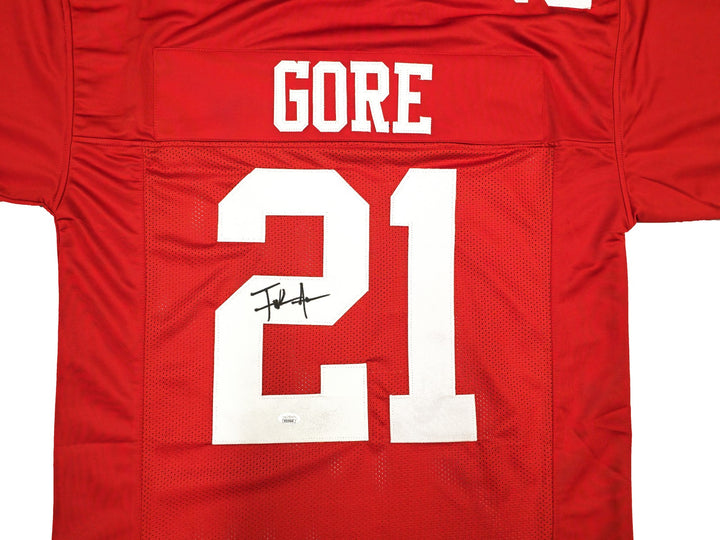 San Francisco 49ers Frank Gore Autographed Signed Red Jersey JSA