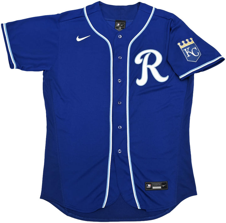 Royals Salvador Perez Auto Blue Nike Authentic Collection Jersey Size 48 Beckett