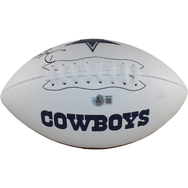 Demarcus Ware Autographed Dallas Cowboys Logo Football Beckett Witness 56377