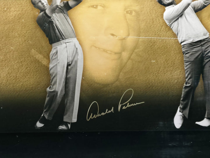 Woods, Nicklaus & Palmer Signed Framed 12x30 Photo UDA #BAJ56321