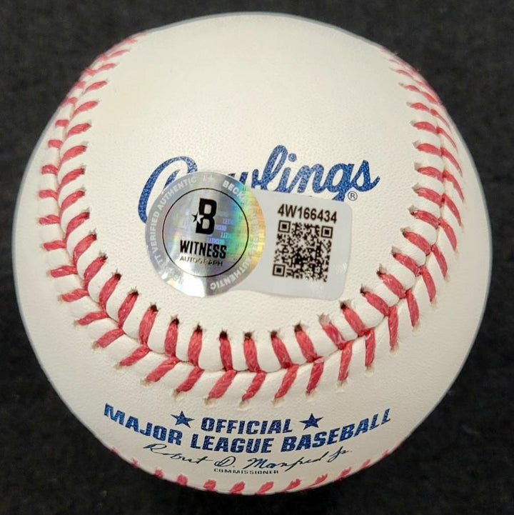 Shigetoshi Hasegawa signed Kanji autograph MLB Baseball ~ BAS Beckett Witness