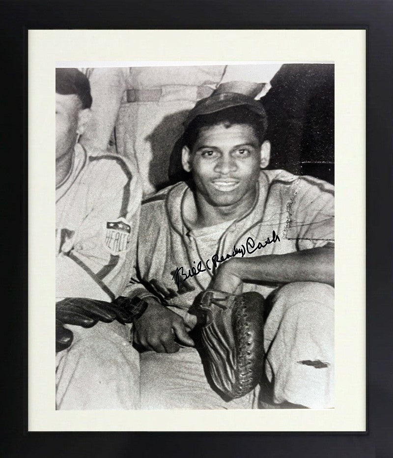 Bill (Ready) Cash signed Philadelphia Stars B&W 8x10 Photo imperfect Framed -COA