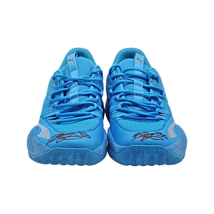 Breanna Stewart Seattle Storm Autographed 2022 WNBA Season Practice Worn Pair of Light Blue Puma Athlete Sample Sneakers (Stewart LOA)