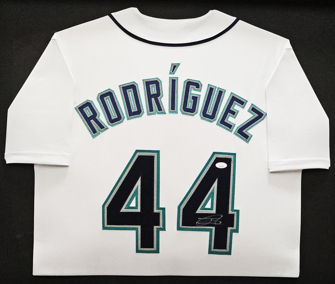 Seattle Mariners Julio Rodriguez Signed Framed White Jersey JSA