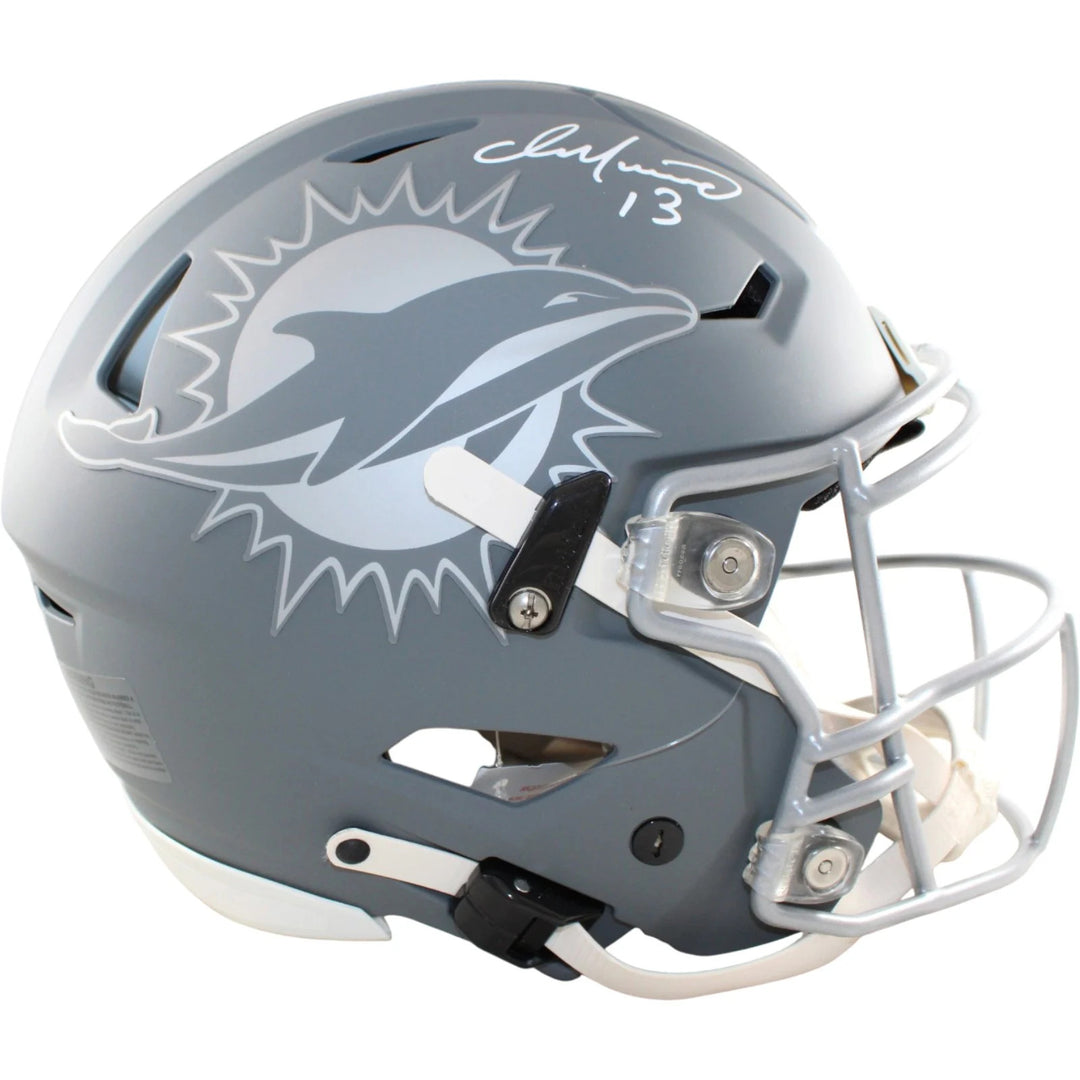 Dan Marino Autographed Miami Dolphins Helmet Speedflex Slate Becket WIT 58824