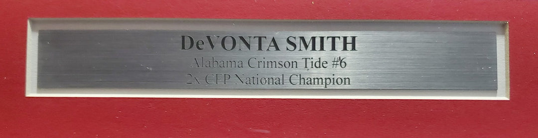 Alabama Crimson Tide Devonta Smith Signed Framed Red Jersey Beckett BAS