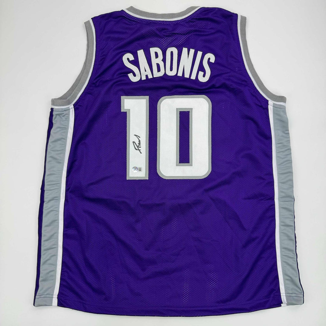 Autographed/Signed Domantas Sabonis Sacramento Purple Jersey BAS COA