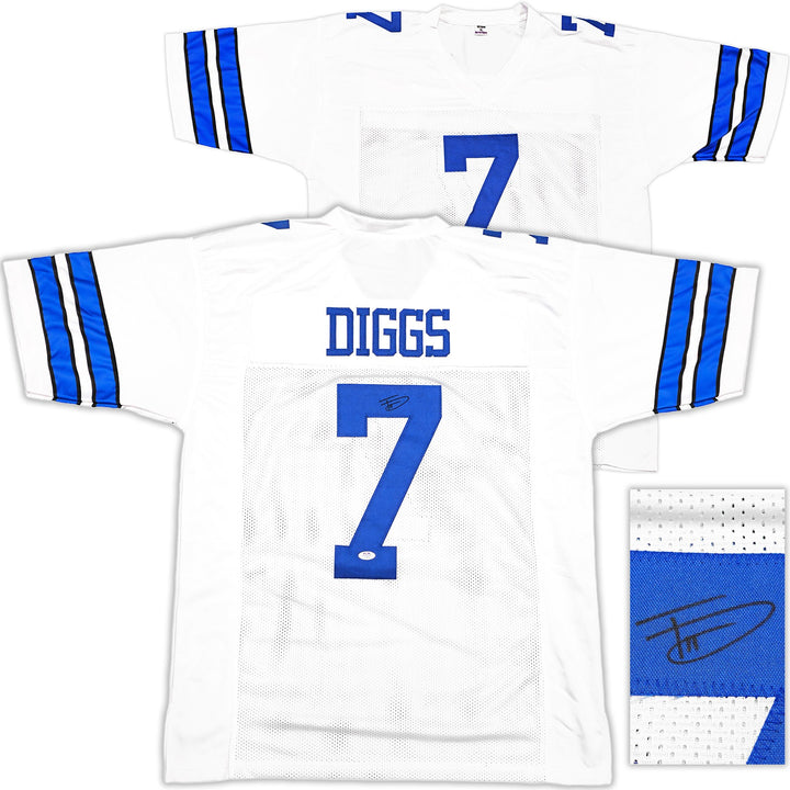 Dallas Cowboys Trevon Diggs Autographed Signed White Jersey PSA/DNA
