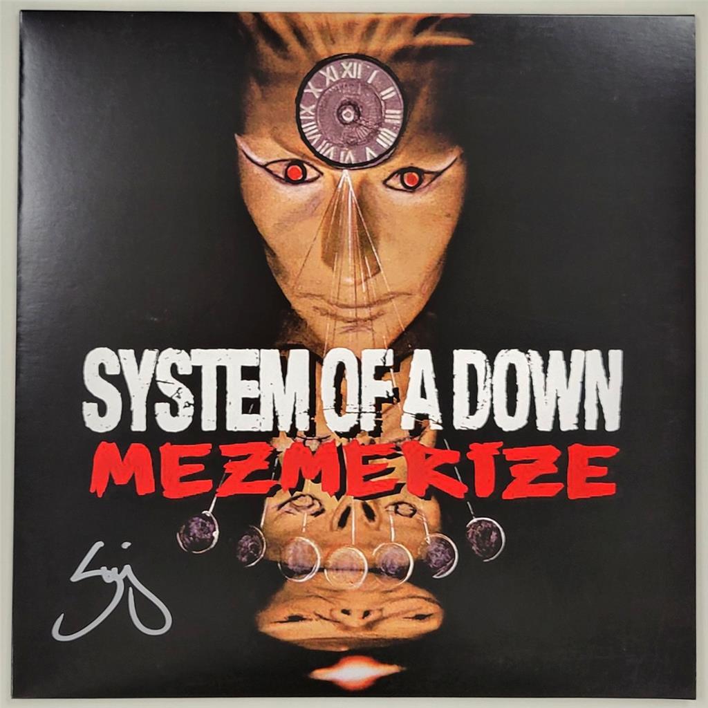 Serj Tankian signed System of a Down Mezmerize Vinyl Album Cover autograph ~ BAS