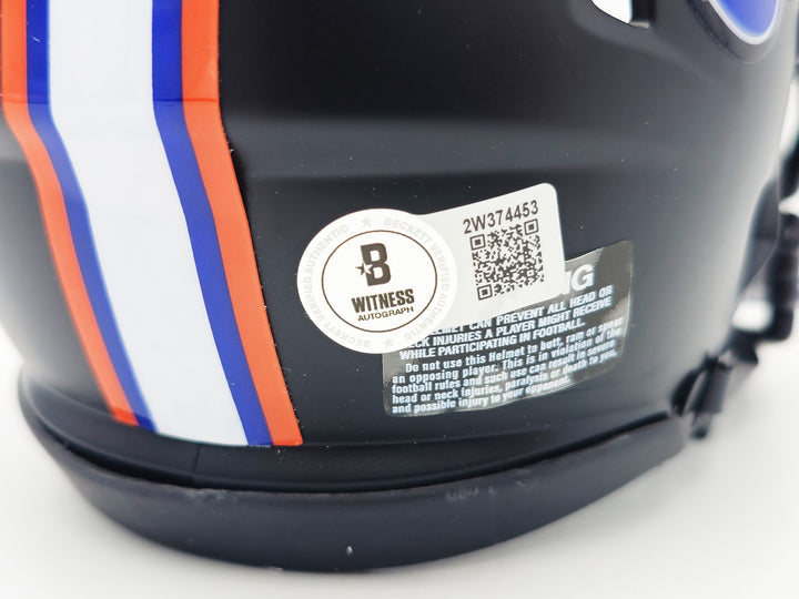 Steve Spurrier Auto Florida Gators Black 23 Alternate Speed Mini Helmet Beckett