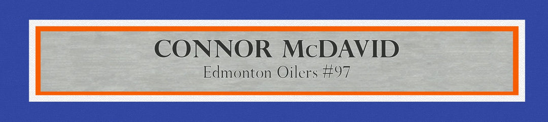 Edmonton Oilers Connor McDavid Signed Framed White Auth Adidas Jersey UDA Holo