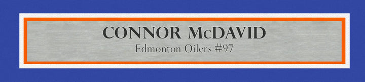 Edmonton Oilers Connor McDavid Signed Framed White Auth Adidas Jersey UDA Holo