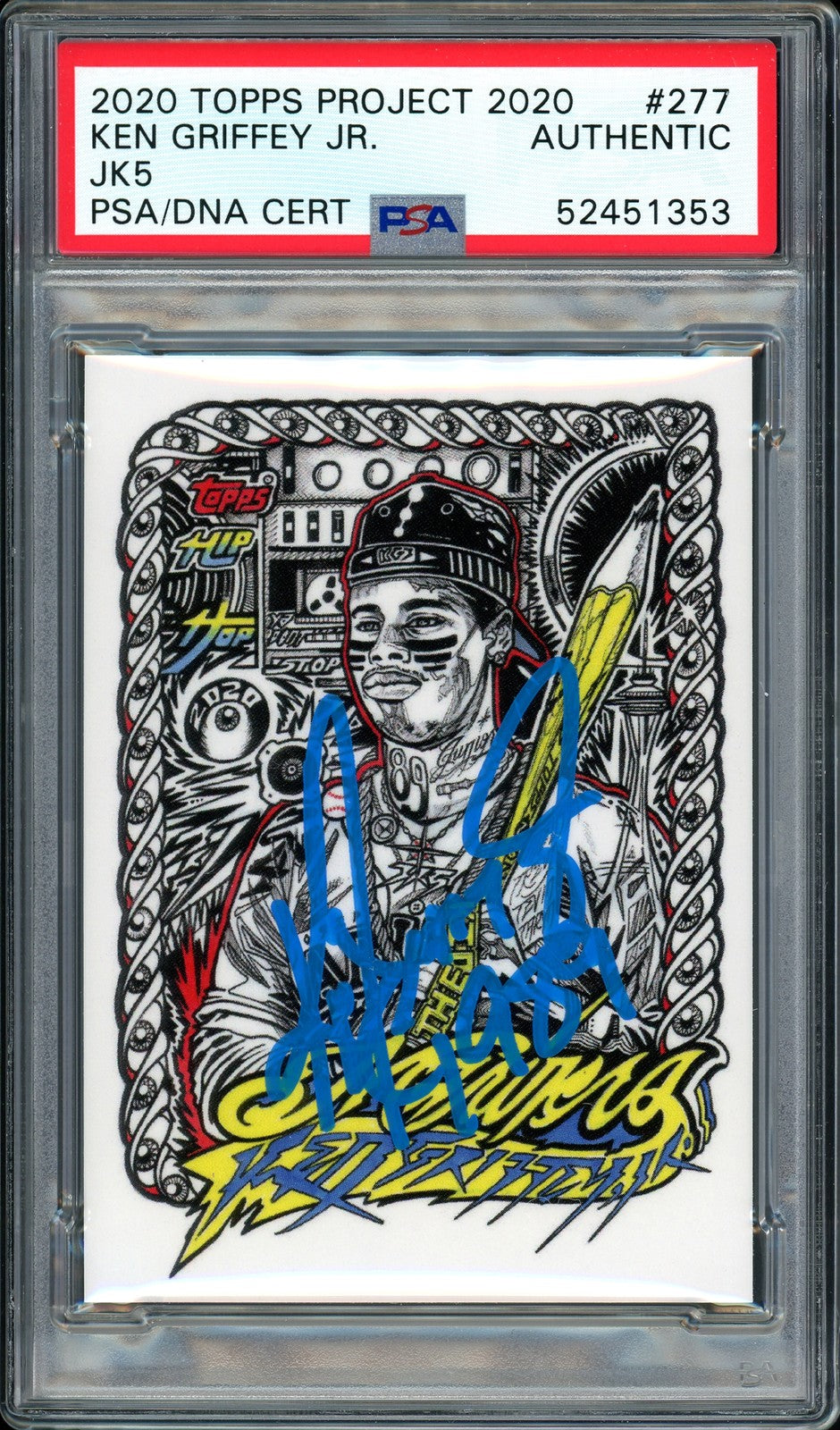 Ken Griffey Jr. Auto Topps Project 2020 JK5 Card 277 Mariners 1989 #1/1 PSA/DNA
