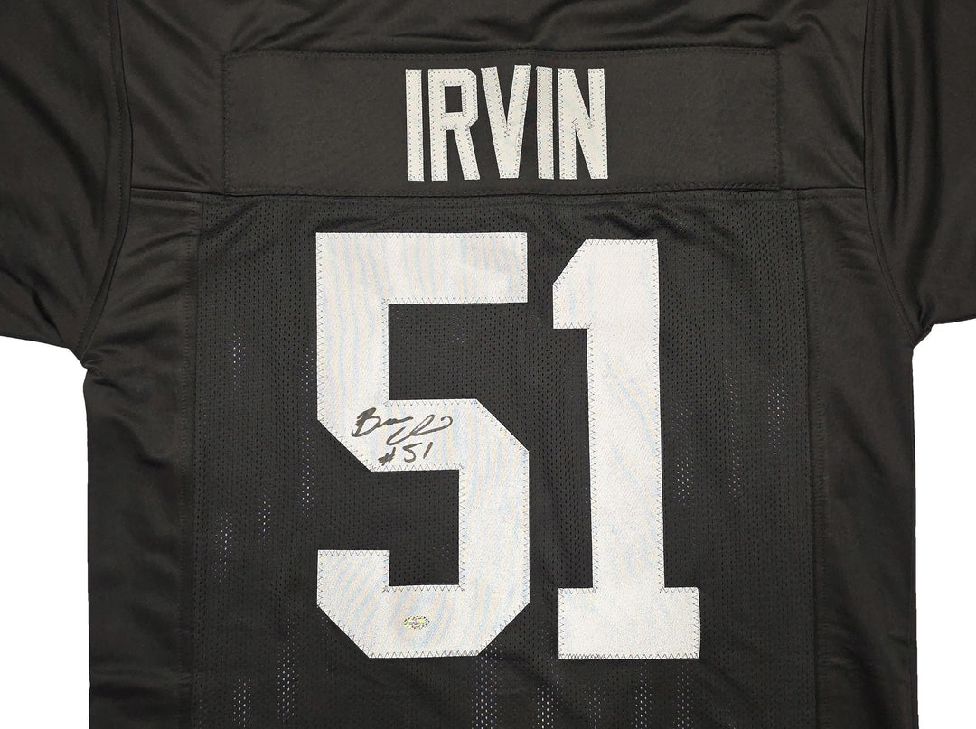 Las Vegas Raiders Bruce Irvin Autographed Black Jersey MCS Holo