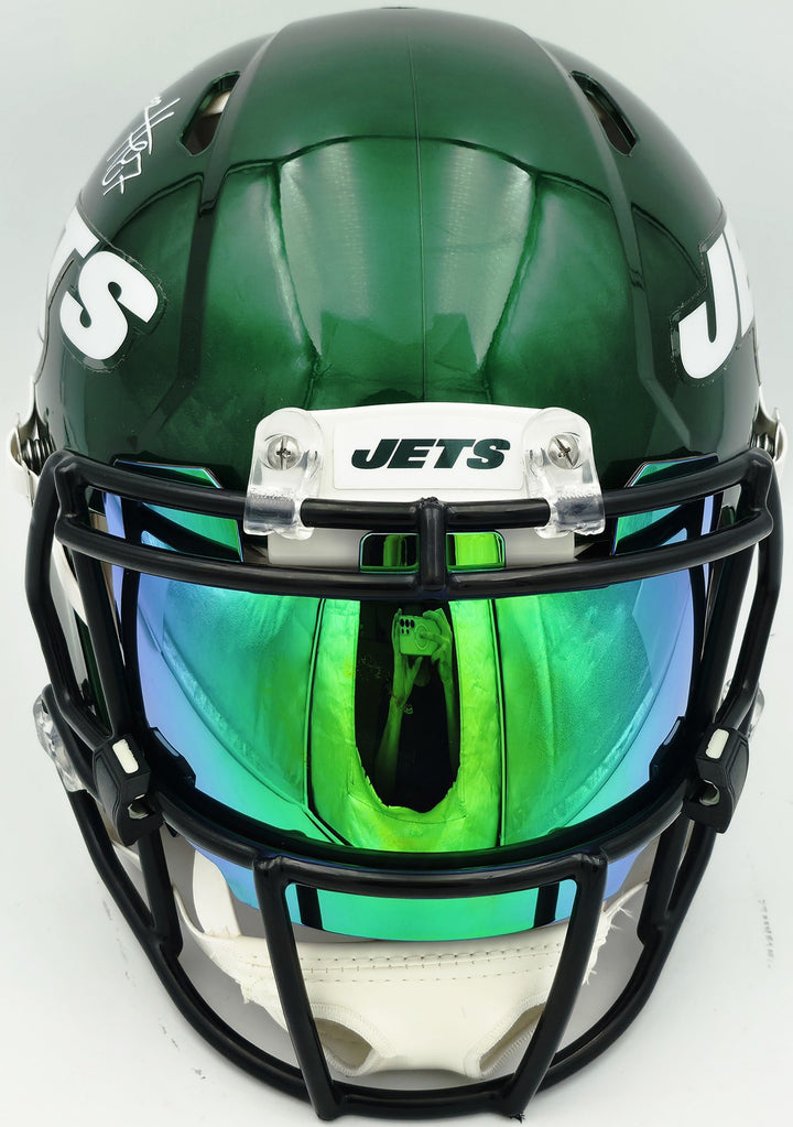 CJ Uzomah Auto Jets Flash Green Full Size Speed Authentic Helmet Beckett Witness