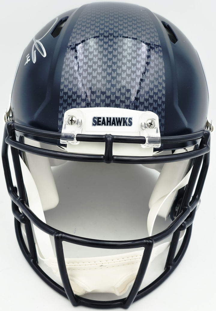 Sam Darnold Auto Seahawks Blue Full Size Speed Authentic Helmet Beckett Witness
