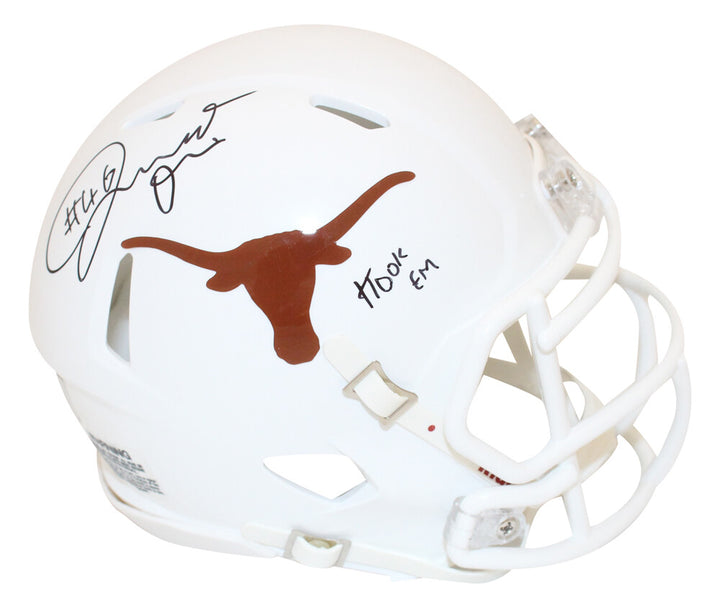 Joseph Ossai Signed Texas Longhorns Speed Mini Helmet Hook Em Beckett 39343