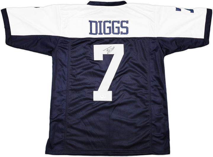 Dallas Cowboys Trevon Diggs Autographed Signed Blue & White Jersey Beckett