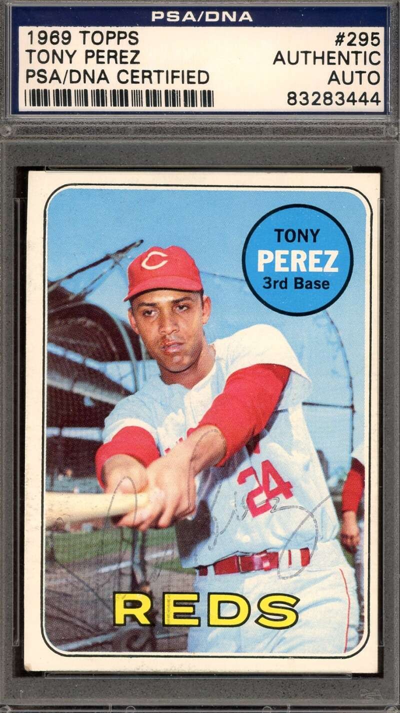 Tony Perez PSA DNA Vintage Signed 1969 Topps Autograph Reds