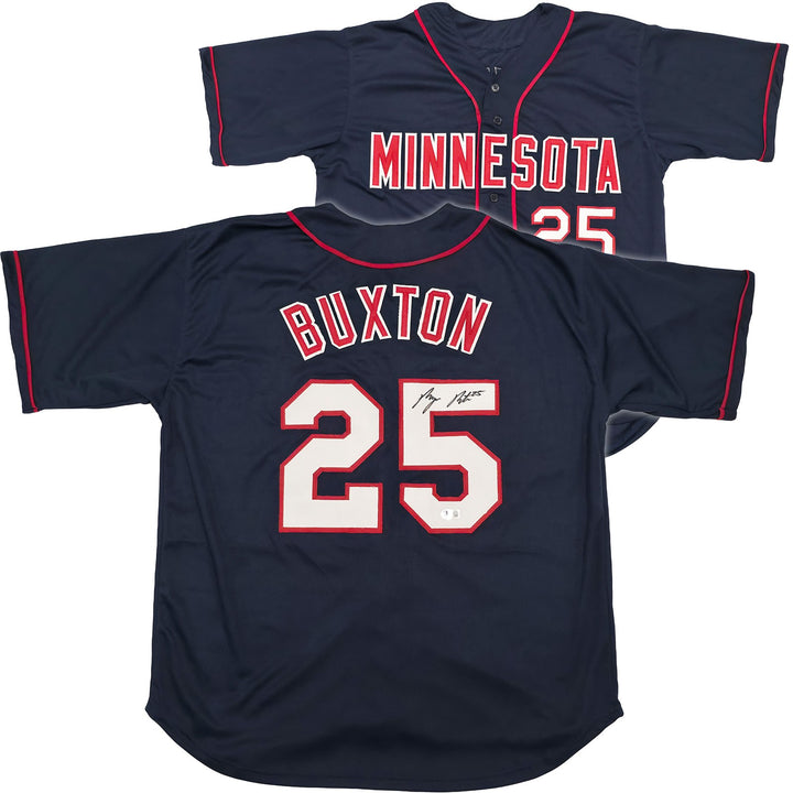 Minnesota Twins Byron Buxton Signed Blue Jersey Beckett Witness