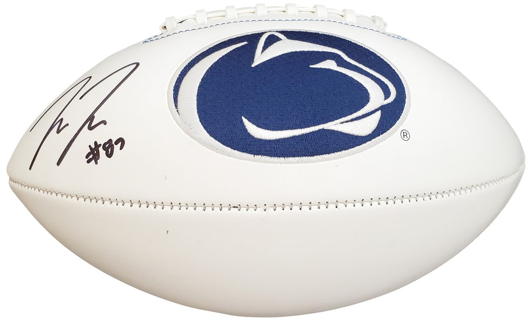 Pat Freiermuth Auto Signed Penn State Nittany Lions White Logo Football Beckett