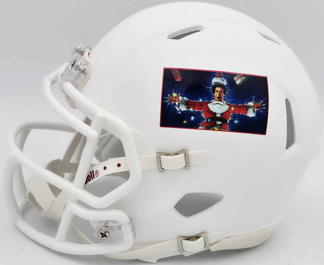 Chevy Chase Signed Christmas Vacation White Speed Mini Helmet Beckett