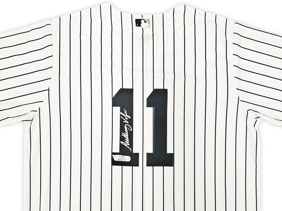 New York Yankees Anthony Volpe Signed White Nike Jersey Size L Fanatics Holo