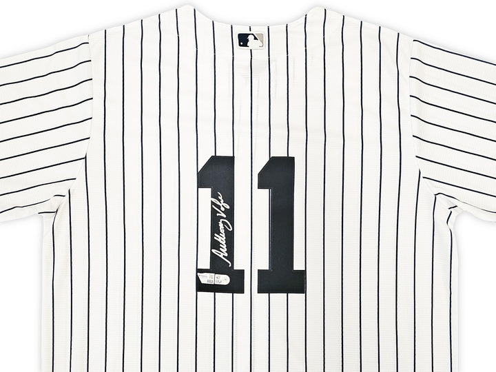 New York Yankees Anthony Volpe Signed White Nike Jersey Size L Fanatics Holo