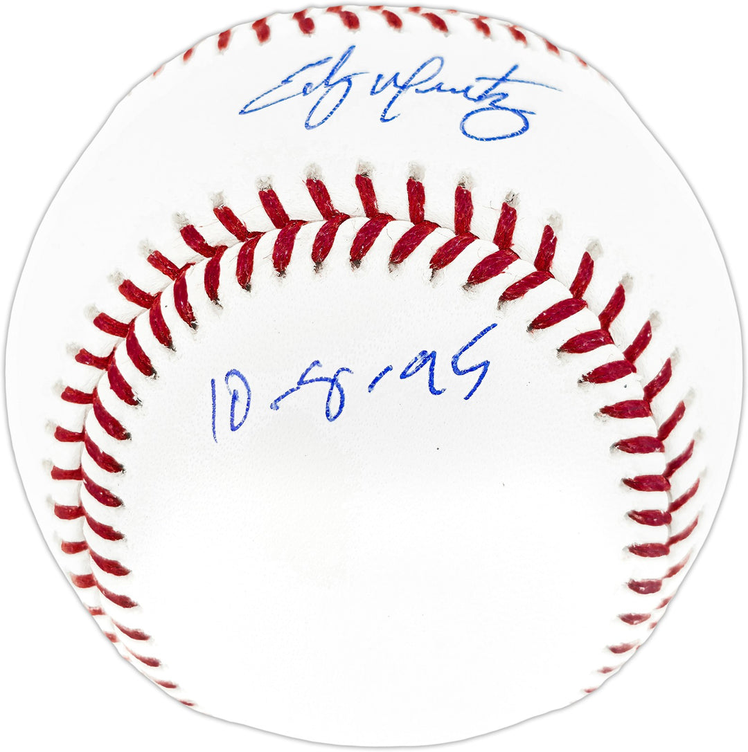Edgar Martinez Signed MLB Baseball Mariners "The Double 10-9-95" Beckett Wit