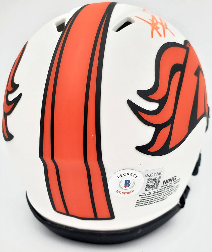 Steve Atwater Signed Denver Broncos Lunar Eclipse White Speed Mini Helmet