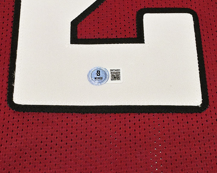 Arizona Cardinals Patrick Peterson Signed Red Jersey Beckett Wit