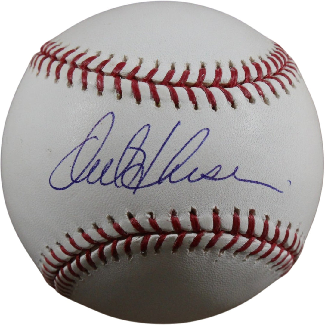 Orel Hershiser Autographed/Signed Los Angeles Dodgers OML Baseball Beckett 56504