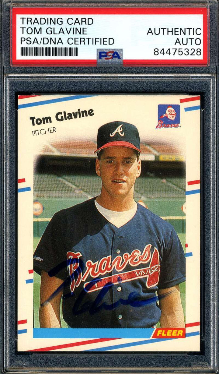 Tom Glavine PSA DNA Signed 1988 Fleer Rookie Autograph