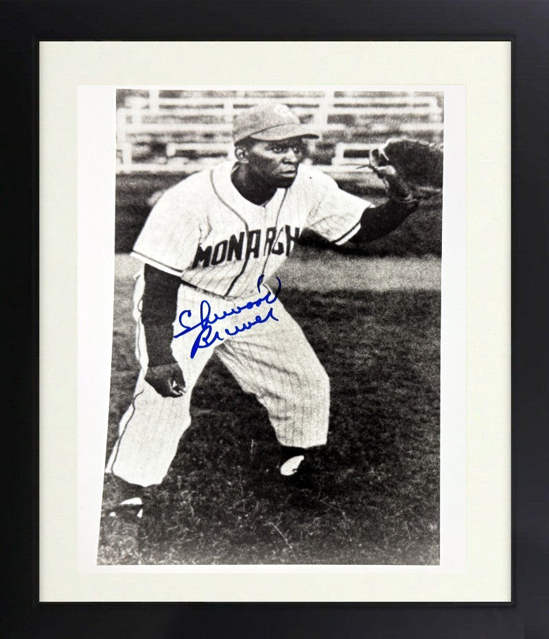 Sherwood Brewer signed Kansas City Monarchs Negro Leagues 8x10 Photo Dings - COA