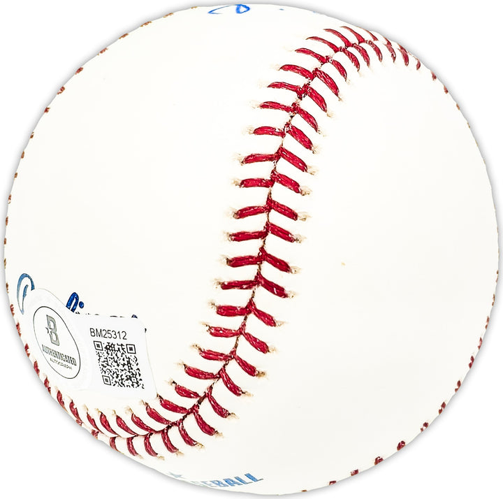 Pete Lovrich Signed Official MLB Baseball KC A's Beckett BAS QR #BM25312