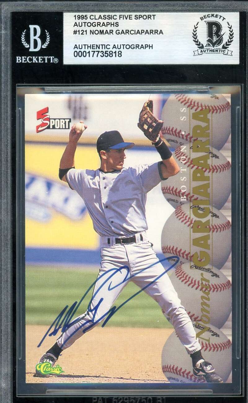 Nomar Garciaparra Beckett BAS Signed 1995 Classic Five Sport Rookie Autograph