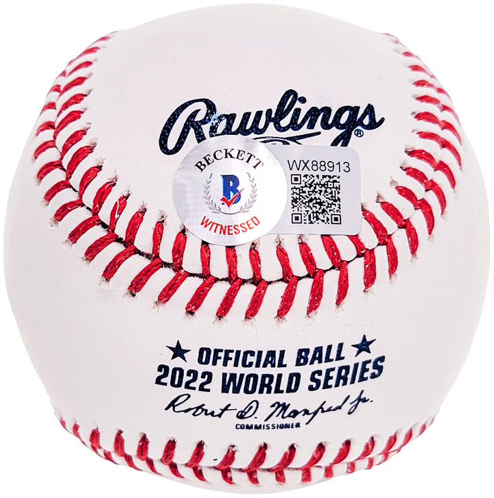 Lance McCullers Jr. Signed Official 2022 WS Logo MLB Baseball Astros Beckett Wit