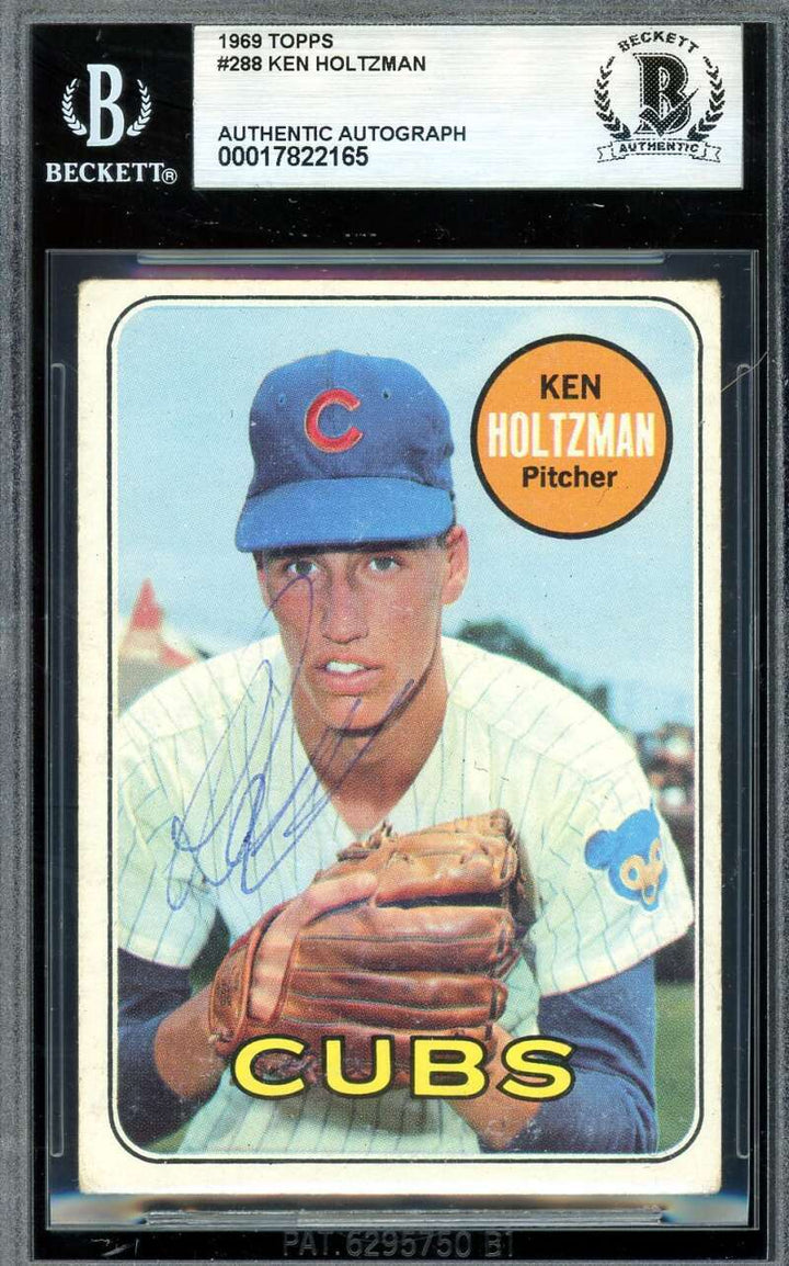 Ken Holtzman Beckett BAS Vintage Signed 1969 Topps Autograph