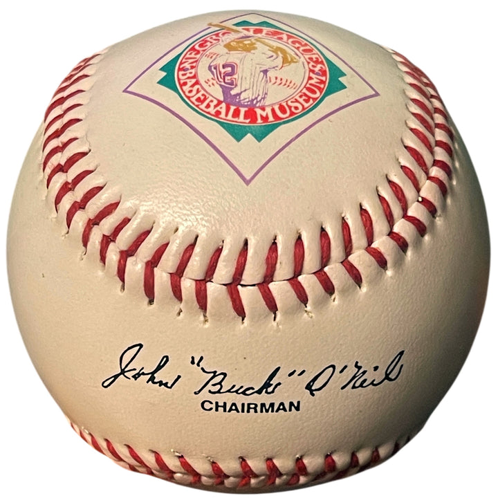 Buck O'Neil signed Baden Negro League Logo Baseball- COA (KC Monarchs/HOF/Cubs)