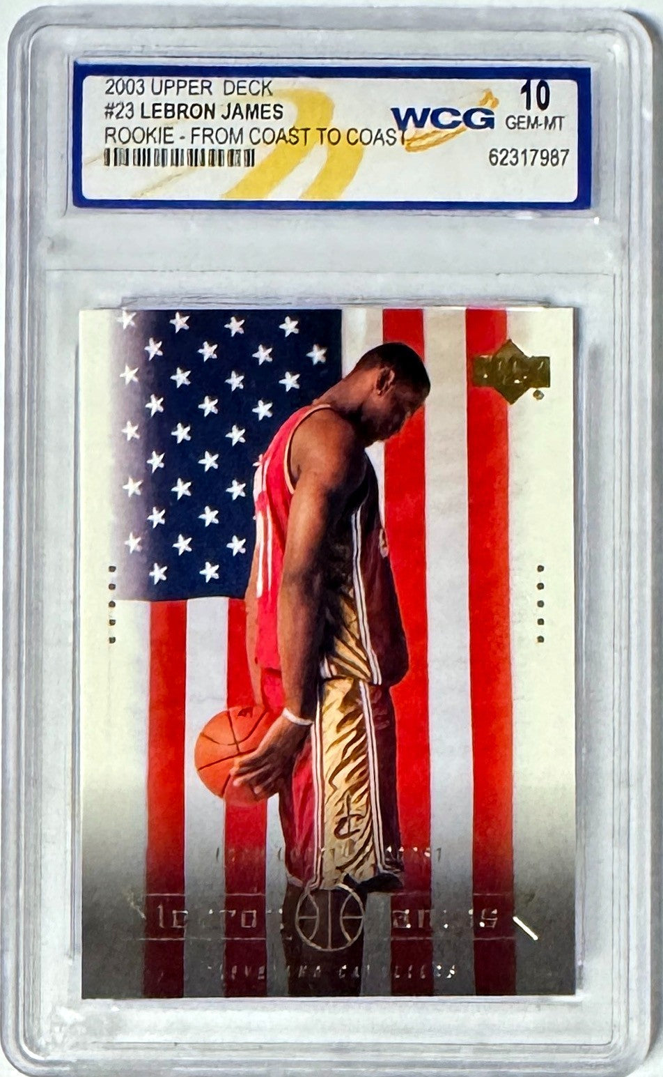 LeBron James 2003 Upper Deck From Coast To Coast Rookie Card #23- WCG 10 Gem MT