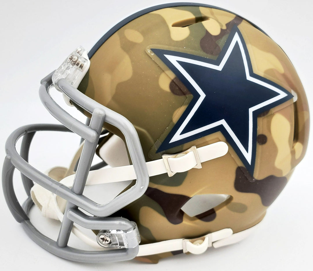 Herschel Walker Signed Dallas Cowboys Camo Speed Mini Helmet Beckett BAS
